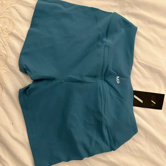 MyProtein workout outfit, leggings, sport bra, long sleeve, shorts. Blue, size M - Picture 8 of 9